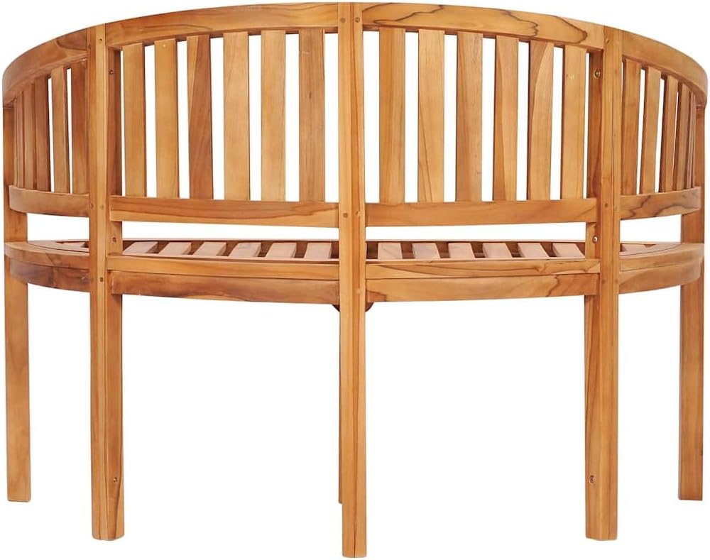 Garden Bench Natural Teak Strong Teak Wood 47.2 in Long Durable,Teak Wood Garden Bench with Elegant Design, Sturdy Construction for or Patio 2 Seaters Patio Furniture