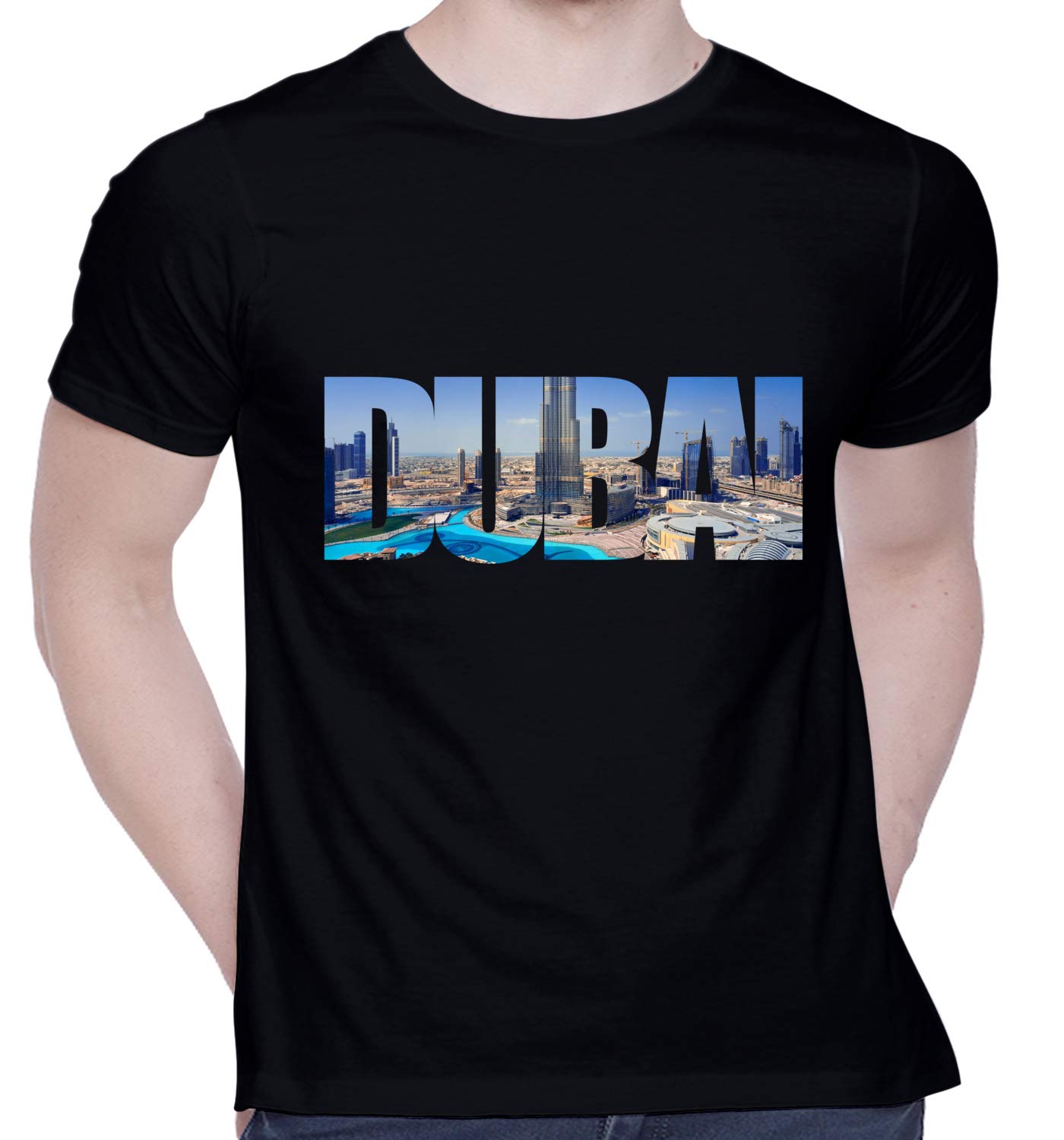 CreativiTGraphic Printed T-Shirt for Unisex Dubai Tshirt | Casual Half Sleeve Round Neck T-Shirt | 100% Cotton | D00741-4