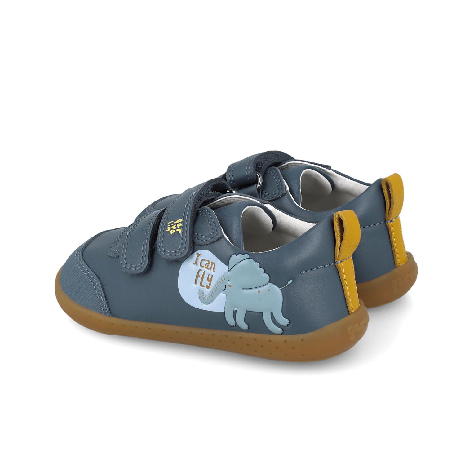 Garvalín Zapato Bebé Niño 251313-A556 | Azul con Elefante I Can Fly | Cierre de Cierre Ajustable | Suela Flexible Antideslizan