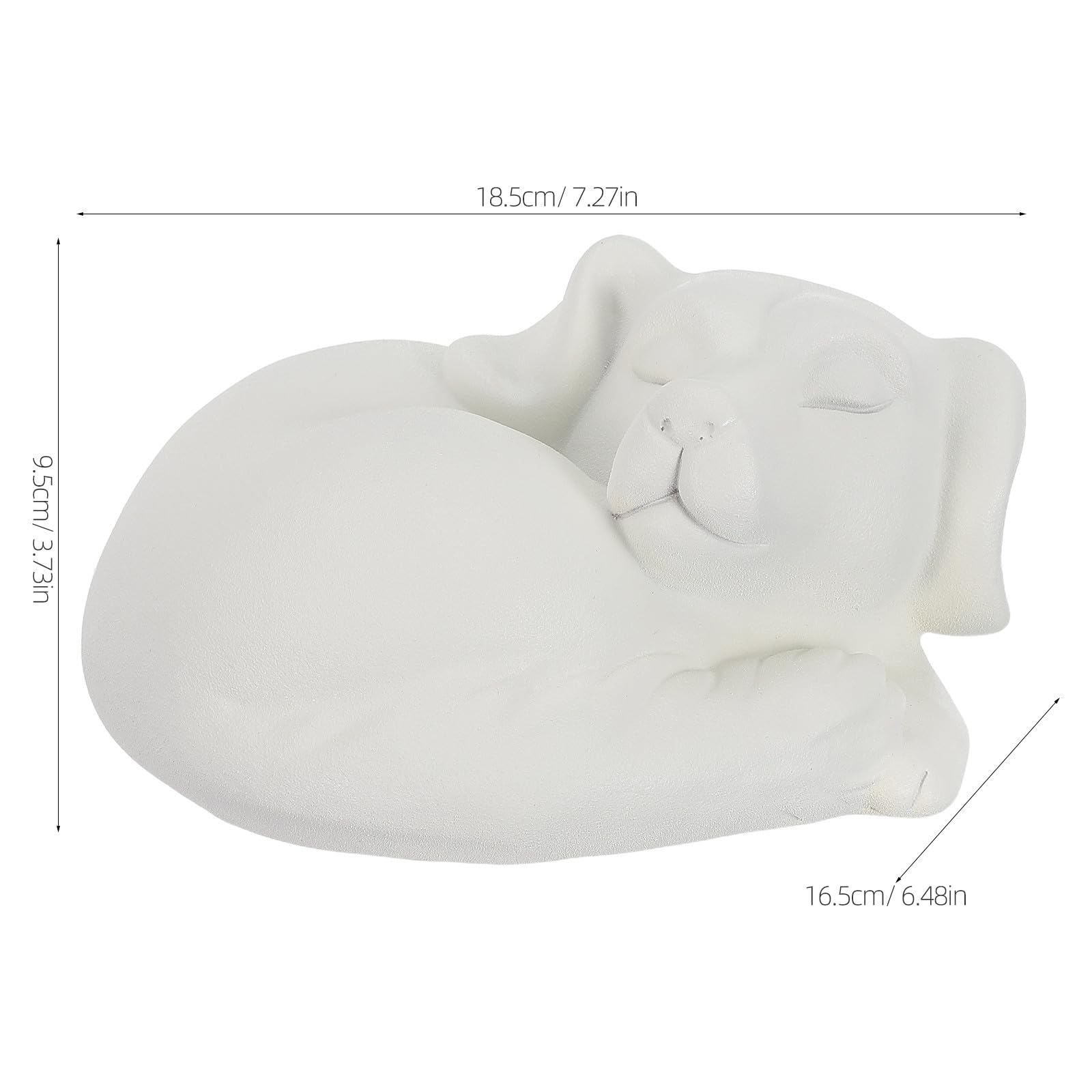 Kisangel Urna cineraria per cani - Statuetta commemorativa di cane addormentato - Statua in resina per esprimere cordoglio, regalo per la perdita di un animale domestico e ricordo per i proprietari di