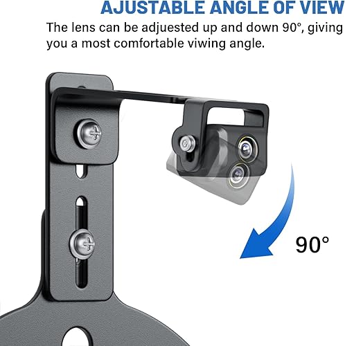 Miniatura 9 de EWAY Light 2.0 - Cámara de respaldo de neumáticos de repuesto para Jeep Wrangler JK Compass Commander Patriot Liberty 2007-2018, soportes ajustables