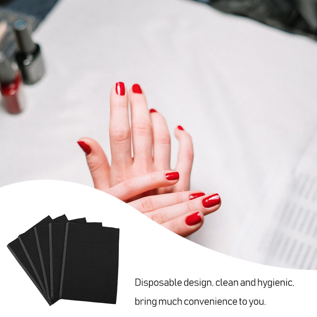 Tovagliette Monouso per Manicure 125 Pezzi, Pad Assorbenti in Carta Doppio Strato Resistenti allo Strappo, per Saloni di Bellezza Art Fai da Te, Protezione Tavolo e Igiene Mani