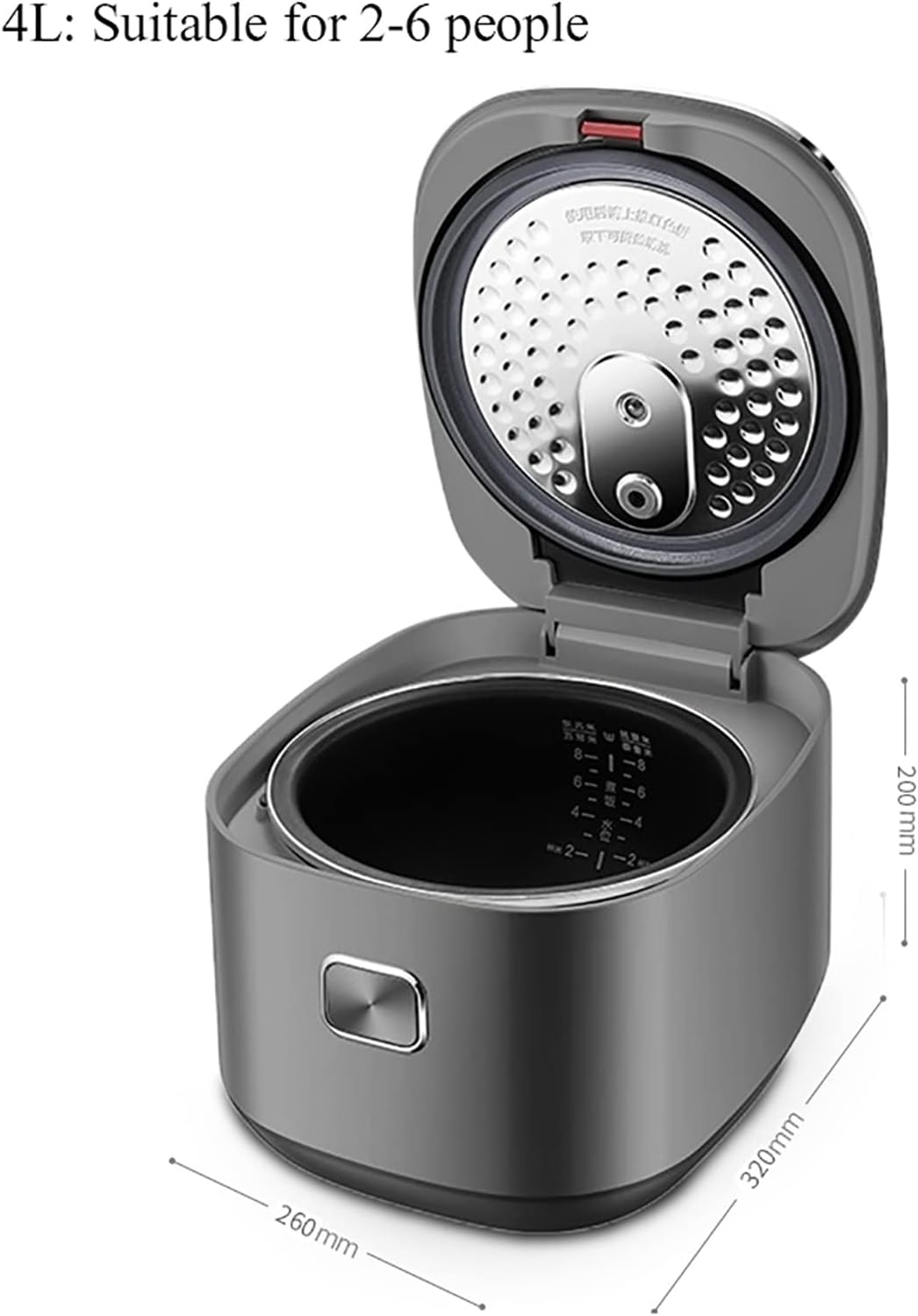 Low-sugar Rice Cooker (4L) 220-240V Household Multi-function Rice Cooker, Thicken Non-stick Liner, Rice Soup Separated, for 2-6 People