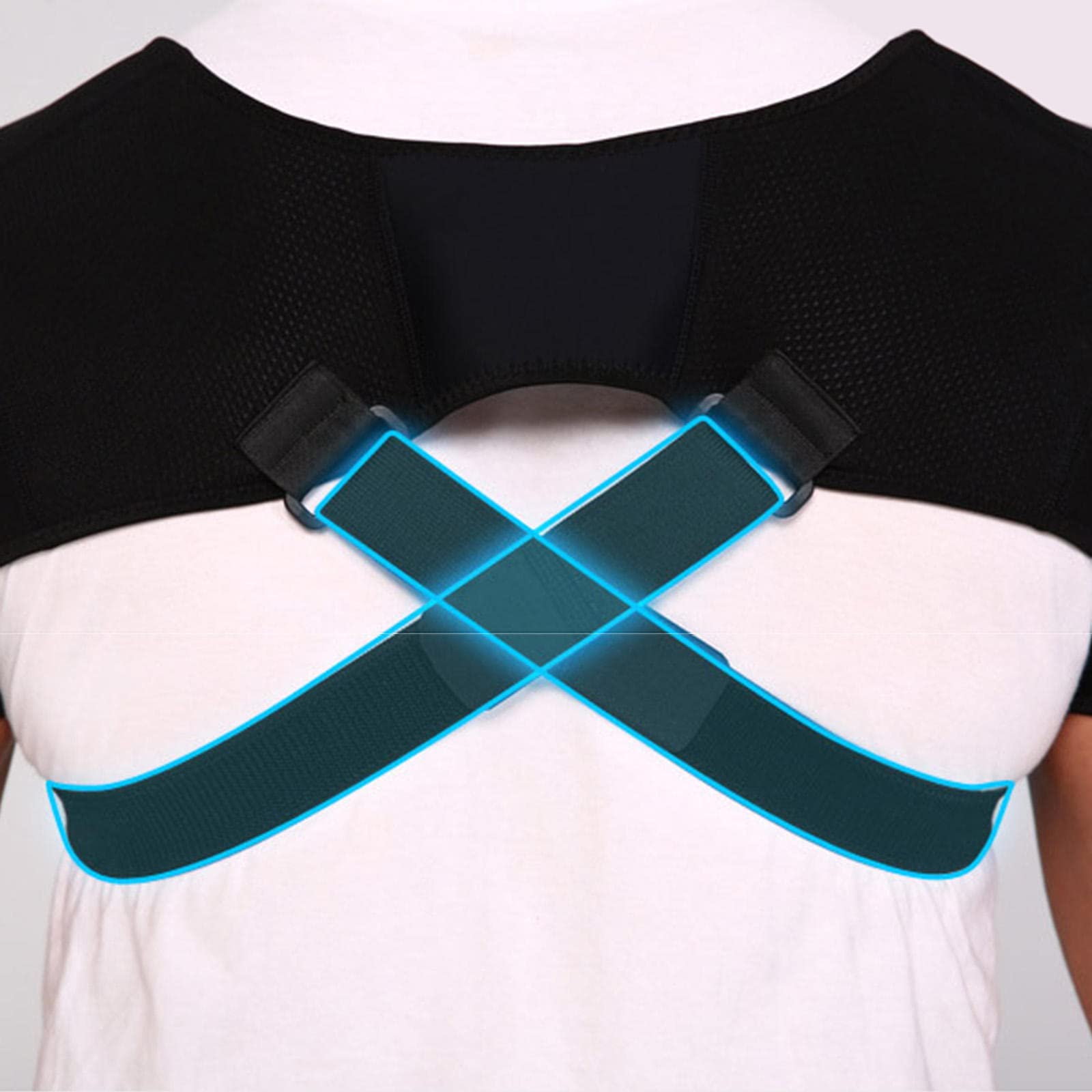 HAPPYNA Hombreras Deportivas Ajustables, Abrazadera Hombro Mujeres Hombres, Articulación Ca Dislocada, Desgarro Labrum, Fractura Tendinitis, Prevención Lesiones,M