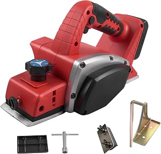 Cordless Electric Planer for Milwaukee 18V Battery, 15000 RPM Brushless Electric Handheld Wood Planer with 82mm Width & 2mm Cutting Depth for Woodworking Carpenter Home DIY, No Battery (for Milwaukee)