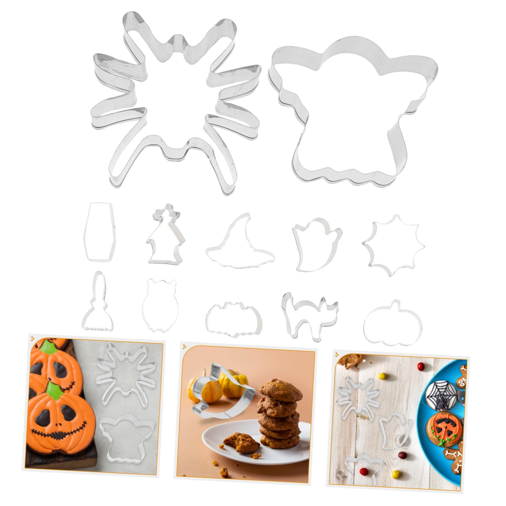 TOPBATHY 48 Stk Backform Halloween-ausstecher Wiederverwendbarer Keks Schöner Keks Praktischer Ausstecher Keksform Im Halloween-stil Zuverlässiger Ausstecher Ausstechformen Edelstahl 430