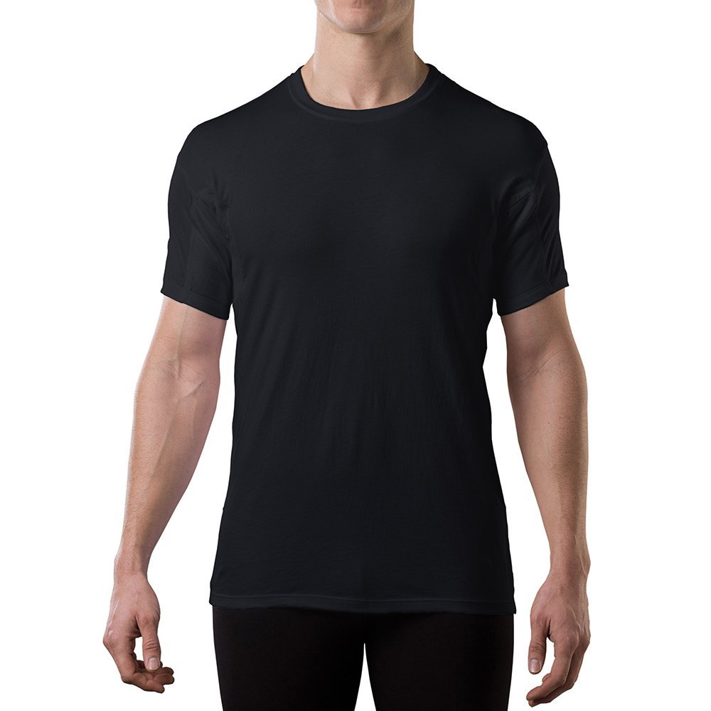 THOMPSON TEEMen's Sweatproof Undershirt - Cotton Crew Neck - Original Fit - with Sweat Pads