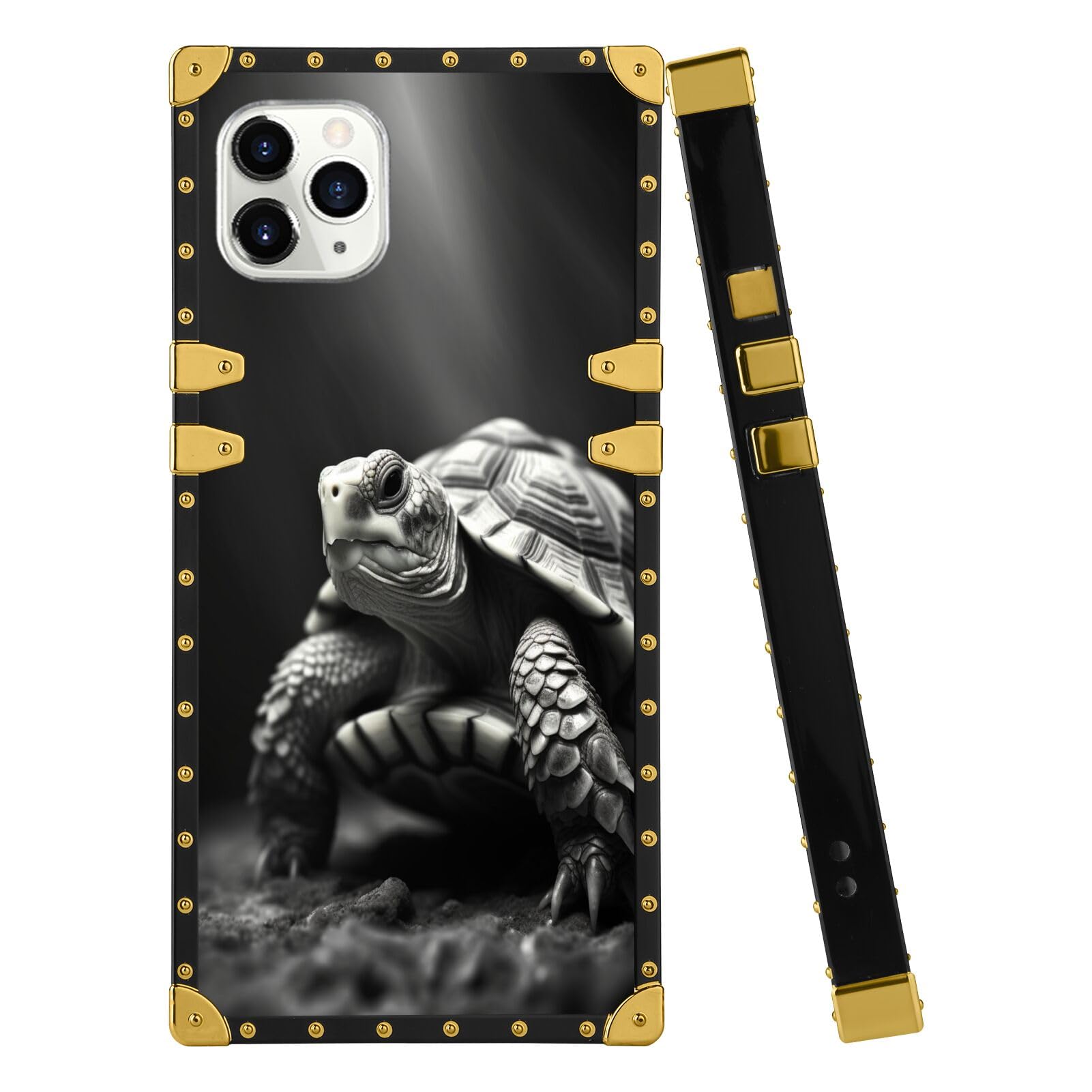 Elgzigok Phone Case for iPhone 11 Pro with Turtle-aa2 Pattern Design Black Soft TPU Slim Fit Anti Scratched Protection Cover Case