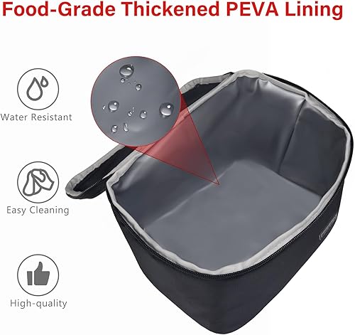 Miniatura 3 de Gloppie Lonchera pequeña para hombres y mujeres lonchera aislada mini lonchera portátil para el almuerzo lonchera para adultos contenedor de comida