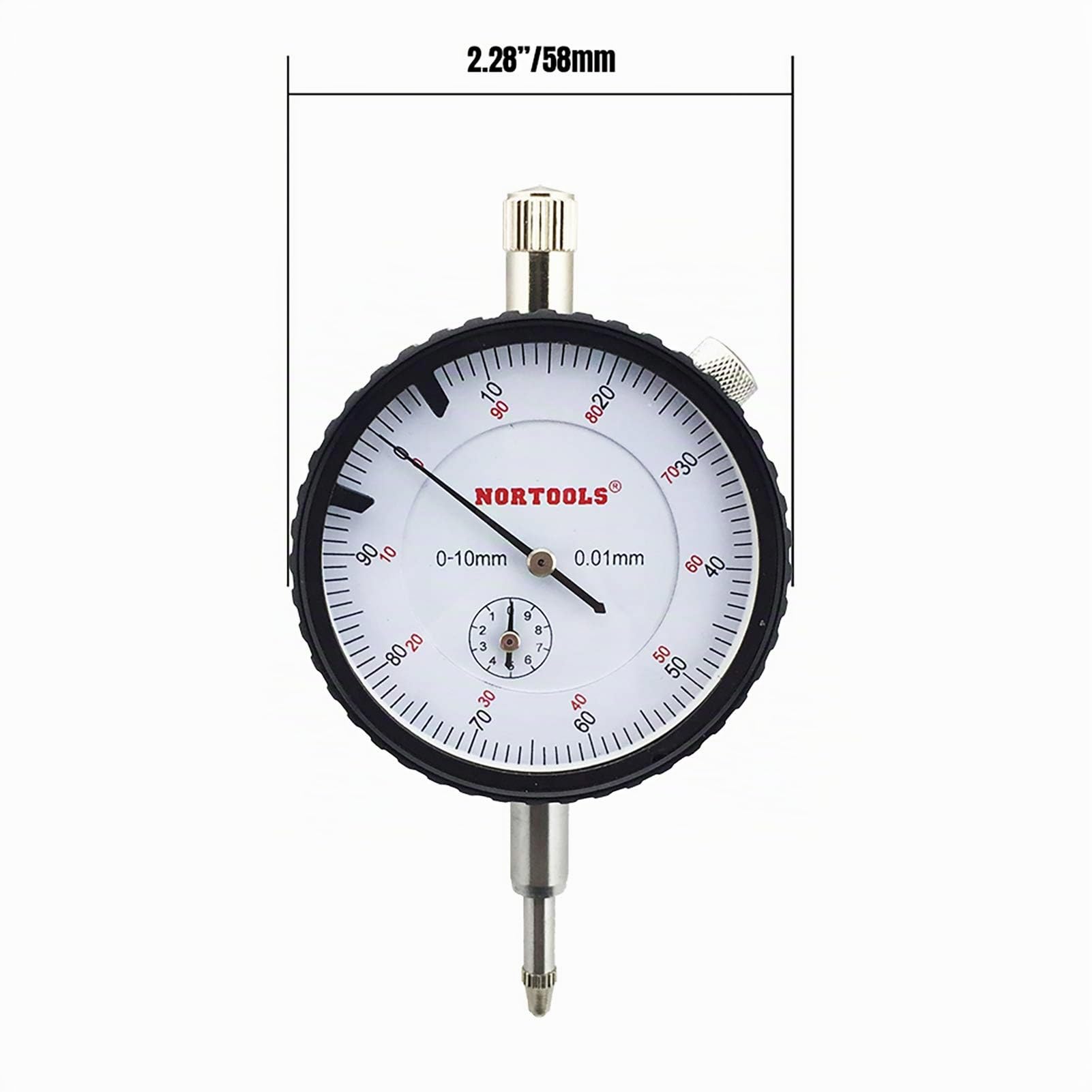 Messuhr mit Magnetfuß 0-10mm & Feinzeiger-Set 0.01mm Präzisions-Messgeräte-Set, Magnet-Messuhr-Halter mit Feineinstellung