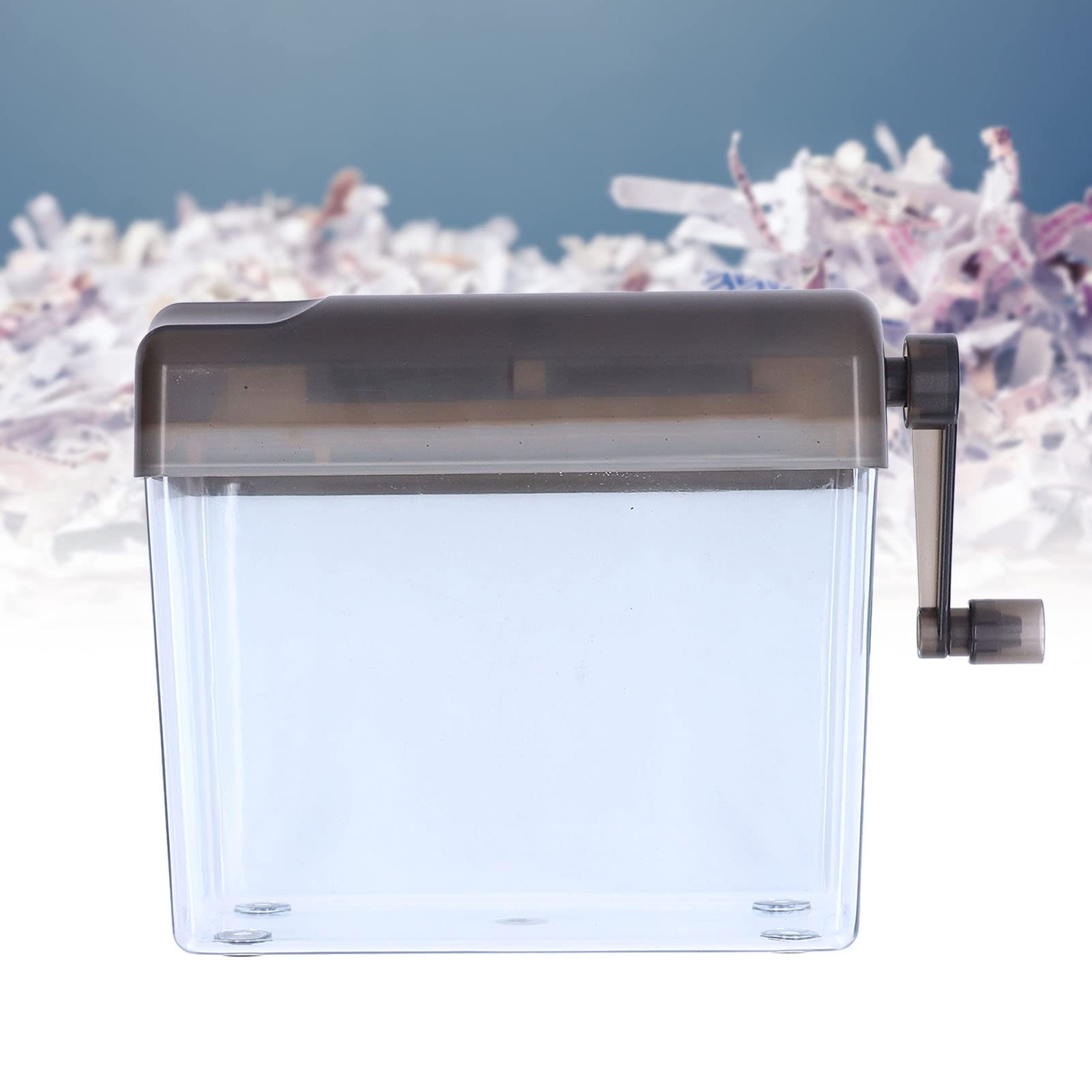 Manueller Aktenvernichter Kleiner tragbarer Aktenvernichter Einfache Bedienung Handaktenvernichter Mini-Aktenvernichter Papierschneidewerkzeug für Office Desktop Home(Grau)