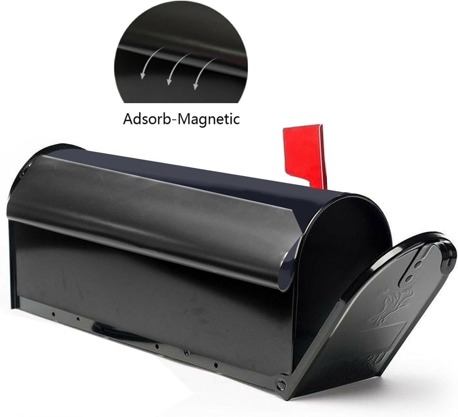 Black Print Magnetic Mailbox Cover - Decorative Seasonal Outdoor Mailbox Wrap Mailbox Accessory for Standard & Large US Mailboxes (21×18 in / 25.5×21in)