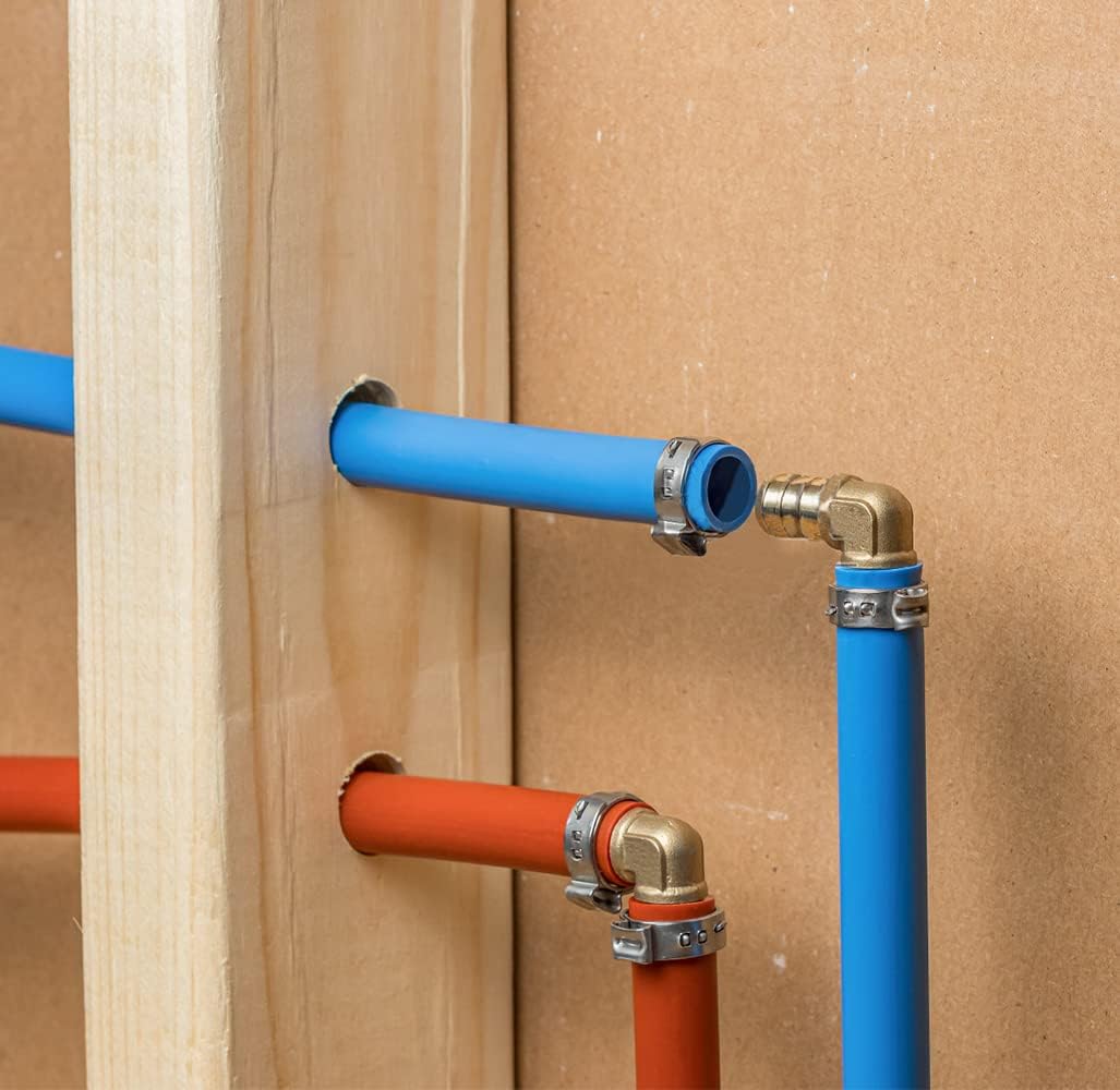 10 Pack 1/2" PEX Elbow Fittings, Brass Fittings for PEX Tubing Pipe