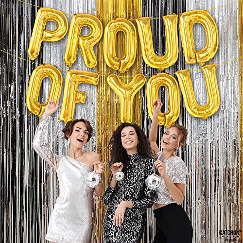 Image of Gold Proud of You Balloons - 16 Inch, Mylar Foil Balloon Banner For Graduation Party Decorations, We Are So Proud Of You Balloon Banner For Graduation Decorations 2026, Graduation Party Decor, KatchOn