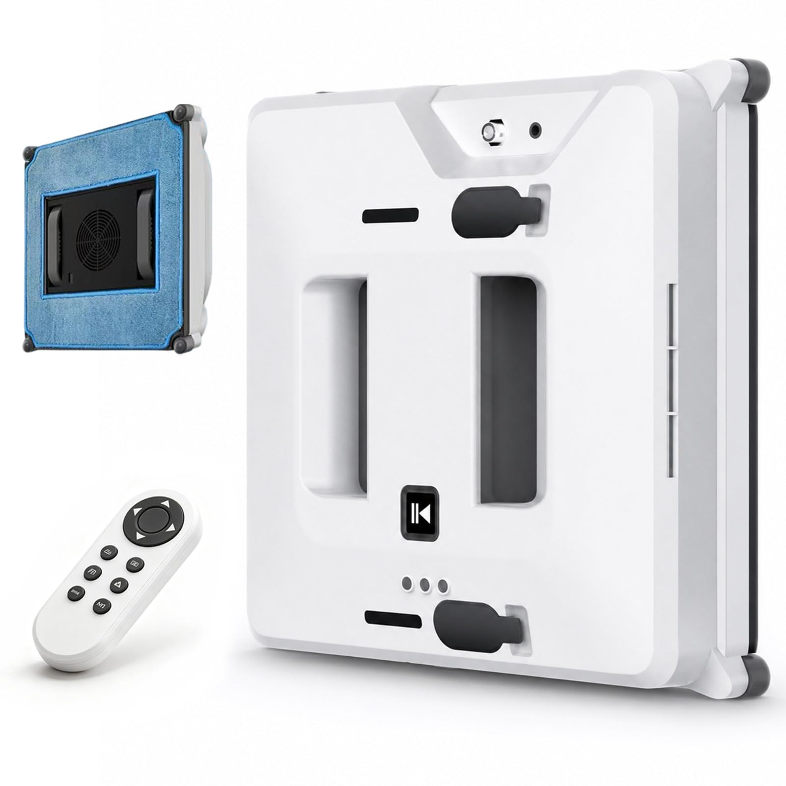 Robot Limpiacristales Inteligente, Limpiador Automático de Ventanas con Doble Pulverización Cruzada, Succión de 2800 Pa, Depósito de 60 ml, para Ventanas, Espejos y Mamparas de Ducha
