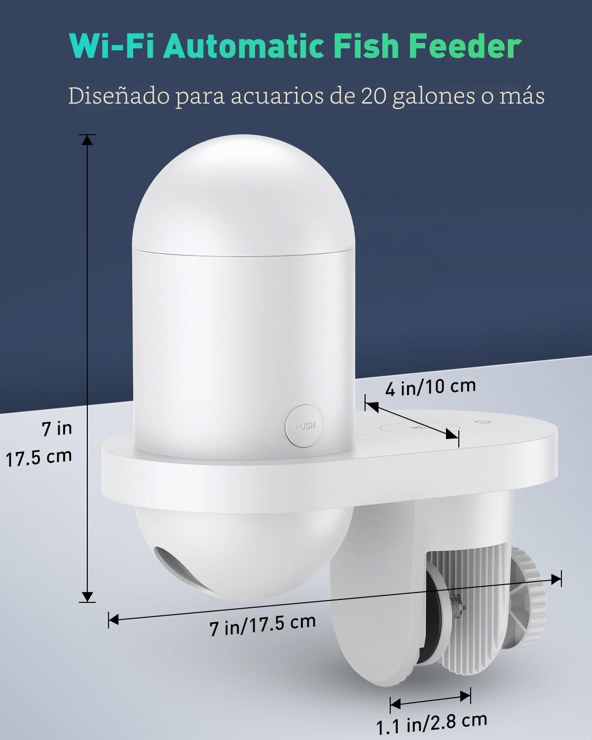 Pawfly Alimentador automatico Acuario con WiFi App y Cámara HD 2.5K Comedero automatico Peces, 230mlPolvo/Gránulos, Temporizador, USB