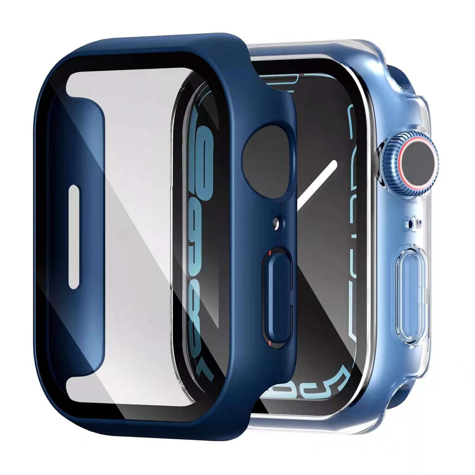 Wumigoo 2 Pack Hard PC Case Compatible for Apple Watch Series 9 8 7 45mm with Tempered Glass Screen Protector, Touch Sensitive Slim HD Bumper Full Protective Cover for iWatch 45mm, Clear/Navy Blue (B09N1N6WR1) Amazon Price History, Amazon Price Tracker