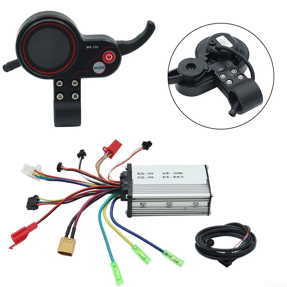 Zoegneer Kit de contrôleur MR-100 avec écran LCD 36 V 48 V pour trottinette électrique pour KUGOO (48 V)
