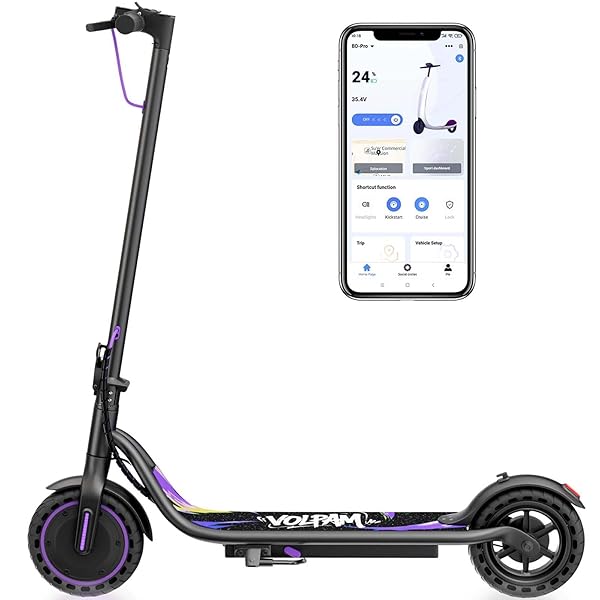 VOLPAM Electric Scooter, 350W/500W Powerful Motor, 8.5"/10" Solid Tires, 19/22Mph, 28/21/12 Miles Range,Dual Braking