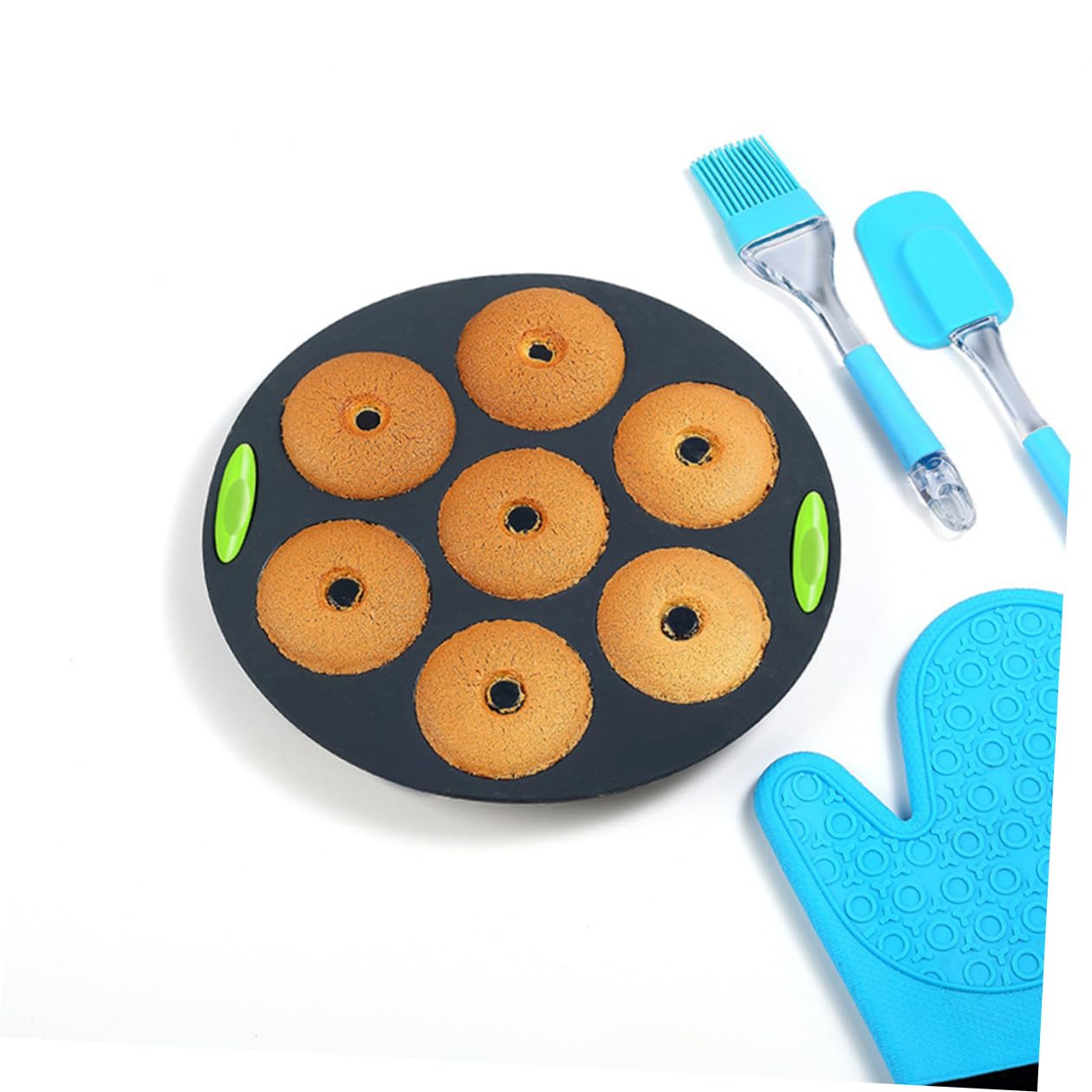 Juego de 5 Moldes de Silicona para Repostería y Horneado | Flexible, Fácil de Limpiar y Resistente al Calor, Reutilizable para Cocina y Horneado, Paquete de 5 Piezas