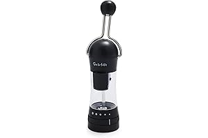 Sur La Table Black Ratchet Salt and Pepper Grinder Set