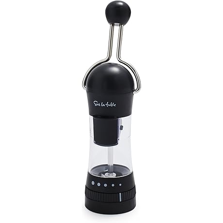 Sur La Table Black Ratchet Salt and Pepper Grinder Set