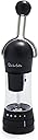 Sur La Table Ratchet Mill, Black – Ceramic Stone Grinder Pepper & Spice Grinder with Adjustable Coarseness, Front-Loading Refill, Durable Manual Seasoning Tool for Kitchen and Table