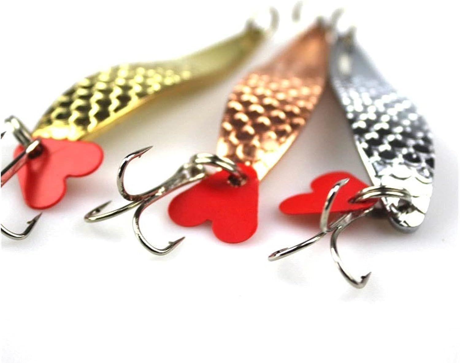 Pike Set Gear Hooks Lure 10cm Spoon Fishing Lure Metal Jigging Lure Baits Hard Fishing Tackle Crankbait Jig Swimbait 3PCS/Set Fishing Lure Bait