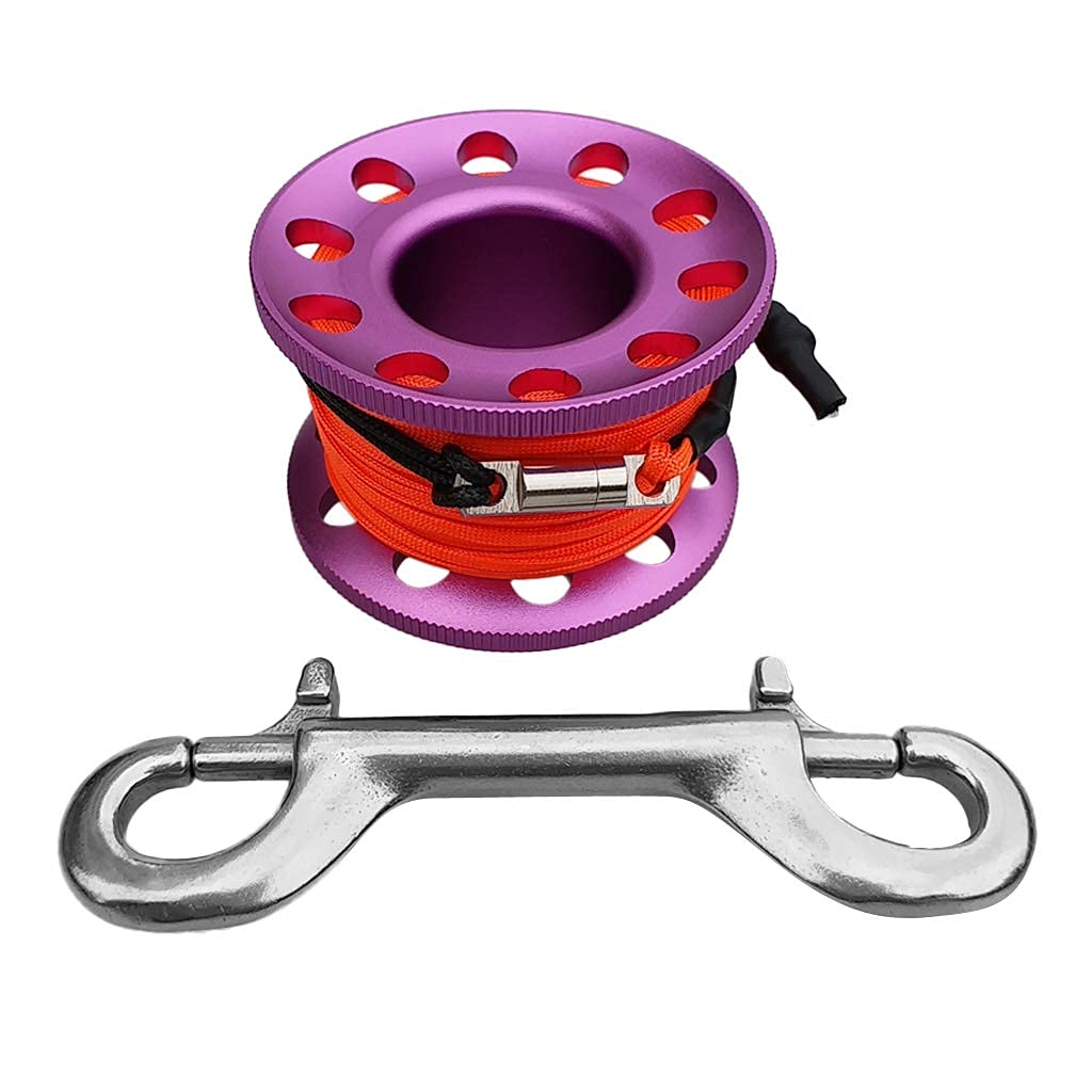U/D Scuba Diving Dive Reel Guide Line Spool Performance & Lightweight Aluminum Alloy Strong & Corrosion Resistant (Purple)