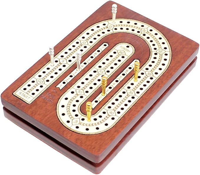 Amazon.com: House of Cribbage - 2 Track (Loop Shape) - Wooden Travel ...