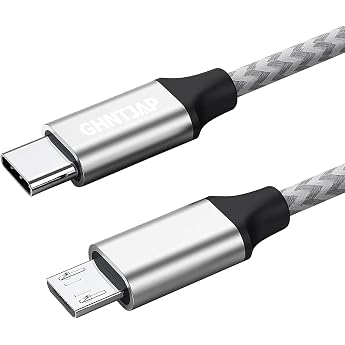 Type C Micro USB Cable, 1.6 ft 0.5 m, USB C to Micro USB OTG Cable, Micro USB Type C, USB 2.0, Data Transfer, Charging Capable, Compatible with Android Smartphones etc
