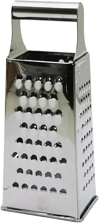 Busstier Metal Grater, Stainless Steel, Multi-Purpose and Durable Design, Vegetable, Cheese and Fruit Grater, Ergonomic Handle, Easy to Clean, Practical and Stylish for the Kitchen