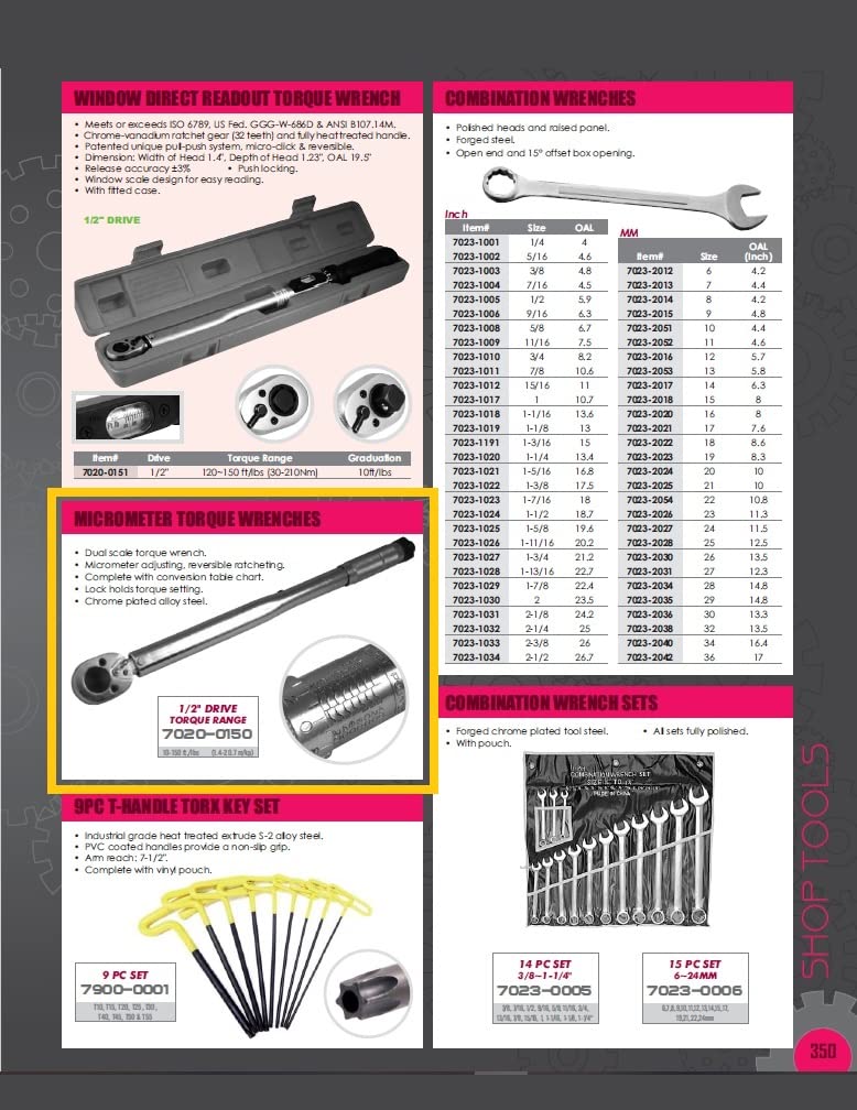 HHIP 7020-0150 Μm Torque Wrench, 1/2" Drive