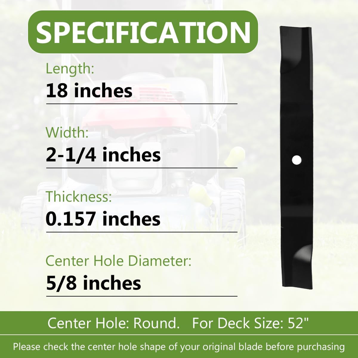 04771200 High Lift Blades for Ariens IKON X, IKON XL Gravely ZT X & XL Series 52 Inch Deck Zero Turn Mower - Heavy Duty Blade Replaces 00450300 70716200-3 Pack