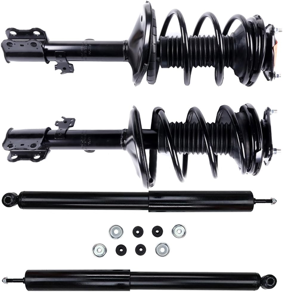 Scitoo Front Struts and Spring Quick Assembly and Rear Shocks fit 2001 2002 2003 2004 2005 for Toyota RAV4 AWD 171454 171453 37199 (Front and Rear pair)