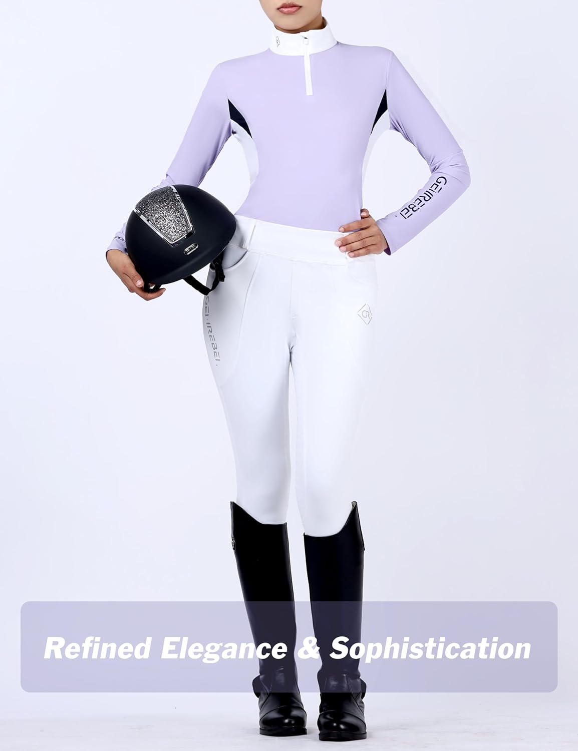 Women’s Equestrian Riding Shirt, Long Sleeve Horse Riding Top for Training & Show - Image 7