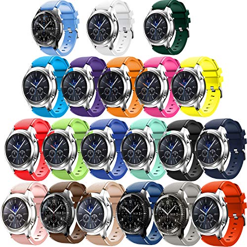 Bracelet silicone sport respirant compatible Galaxy Watch3 45mm et Gear S3