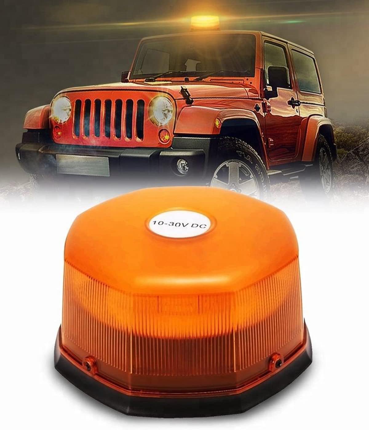 TOPKU LED Strobe Light, 54 LEDs, Amber Warning Safety