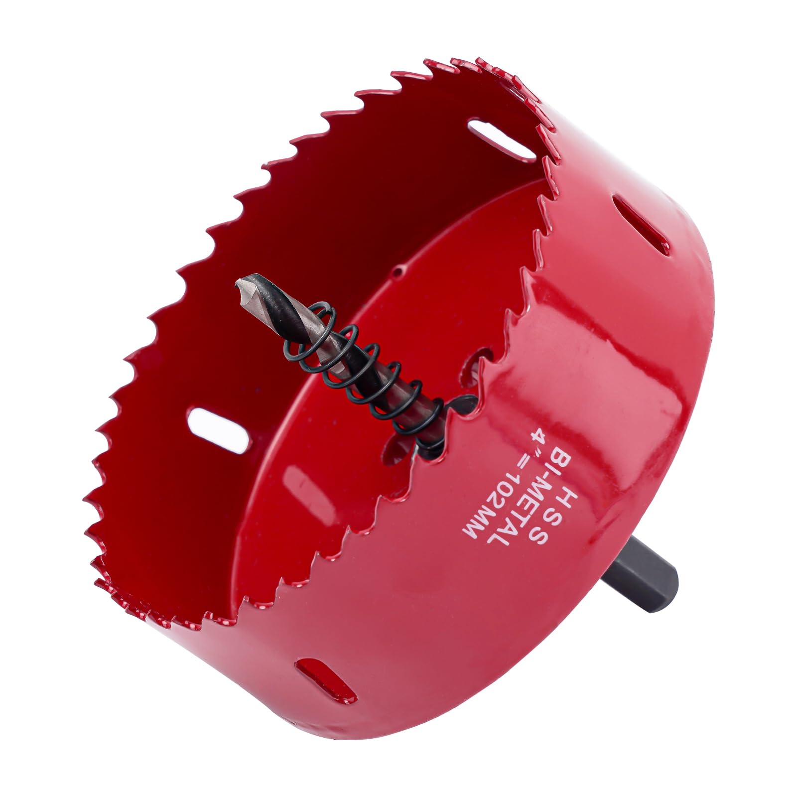 M42 Bi-Metal Hole Saw | Dual Flute Design for Cast Iron/Plastic/Resin | Heat-Treated Arbor with Pilot Bit | Fast Cutting, Long Life Blades for Plumber, Conduit, Kitchen, Bathroom and More (102mm)