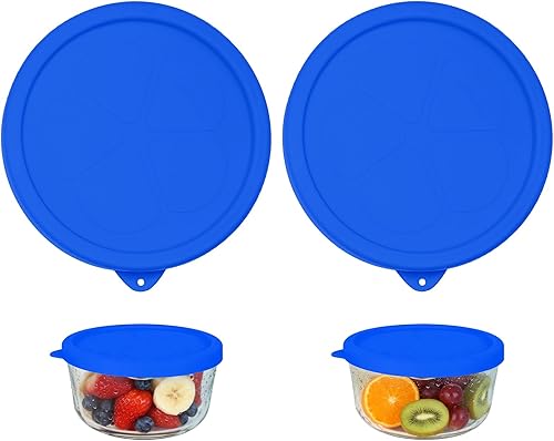 Miniatura 10 de Tapas de silicona de repuesto para Pyrex, recipientes de vidrio de 4 tazas Anchor Hocking, tapas herméticas de silicona 7201-PC/ZLID1905-AH para 4