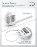 Mesure de la bande intelligente RENPHO Rubans de mesure Bluetooth pour la mesure du corps Muscle Gain Fitness Bodybuilding Circonférences rétractables Poches & cm