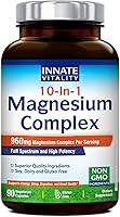 Vista 1 de Innate Vitality 10-in-1 Magnesium Complex 960mg, 420mg Elemental Mag per Serving, with Magnesium Glycinate, Citrate, Malate, and More, Sleep