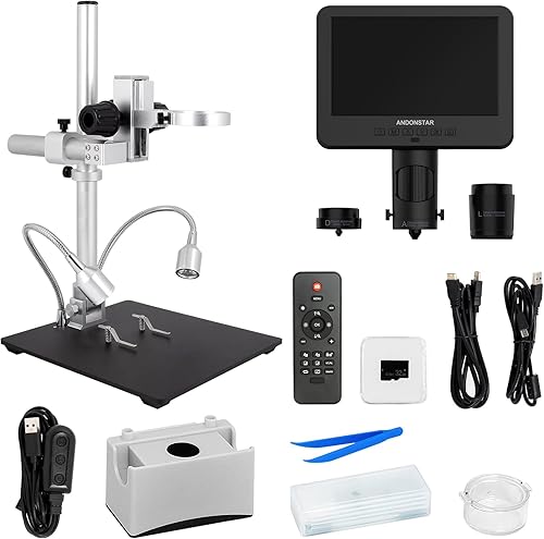 Miniatura 8 de Andonstar AD246SM 2000X UHD 2160P HDMI Microscopio digital para adultos, soldadura PCB y reparación de relojes de teléfono, visualización de monedas