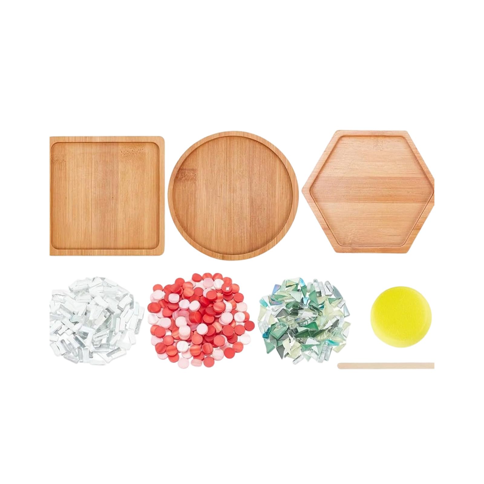 Msioytog Coasters Set with Assorted Glass Tiles for Adults Creative Handcraft Project Creative Art Supplies
