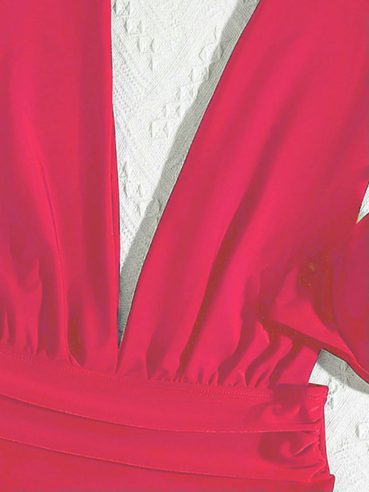 Bañador Rojo Halter Traje De Baño Una Pieza Mujeres Cortado Control del Vientre-Red-l