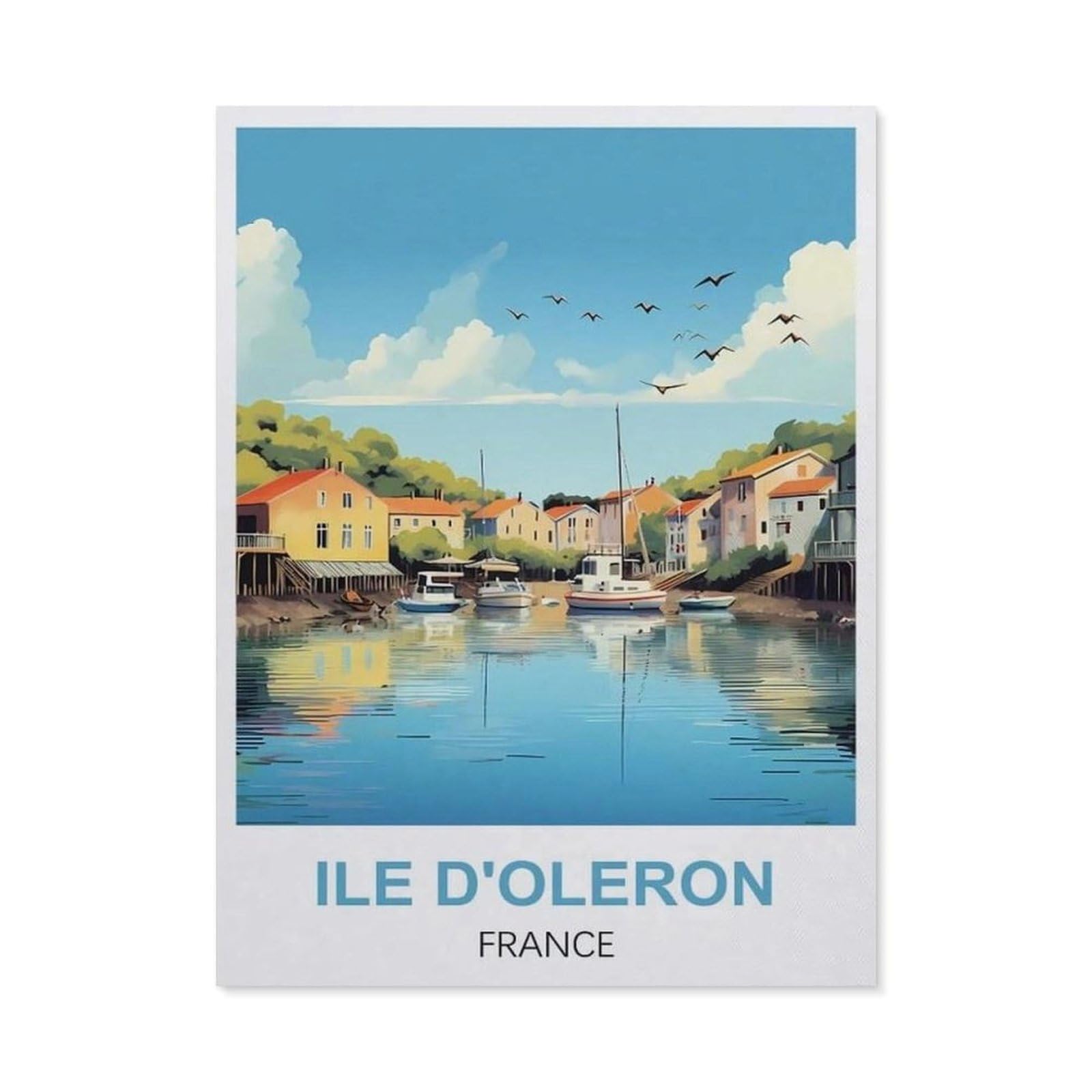 Vintage Metal Tin Sign，Ile D'oleron France(15x30cm）
