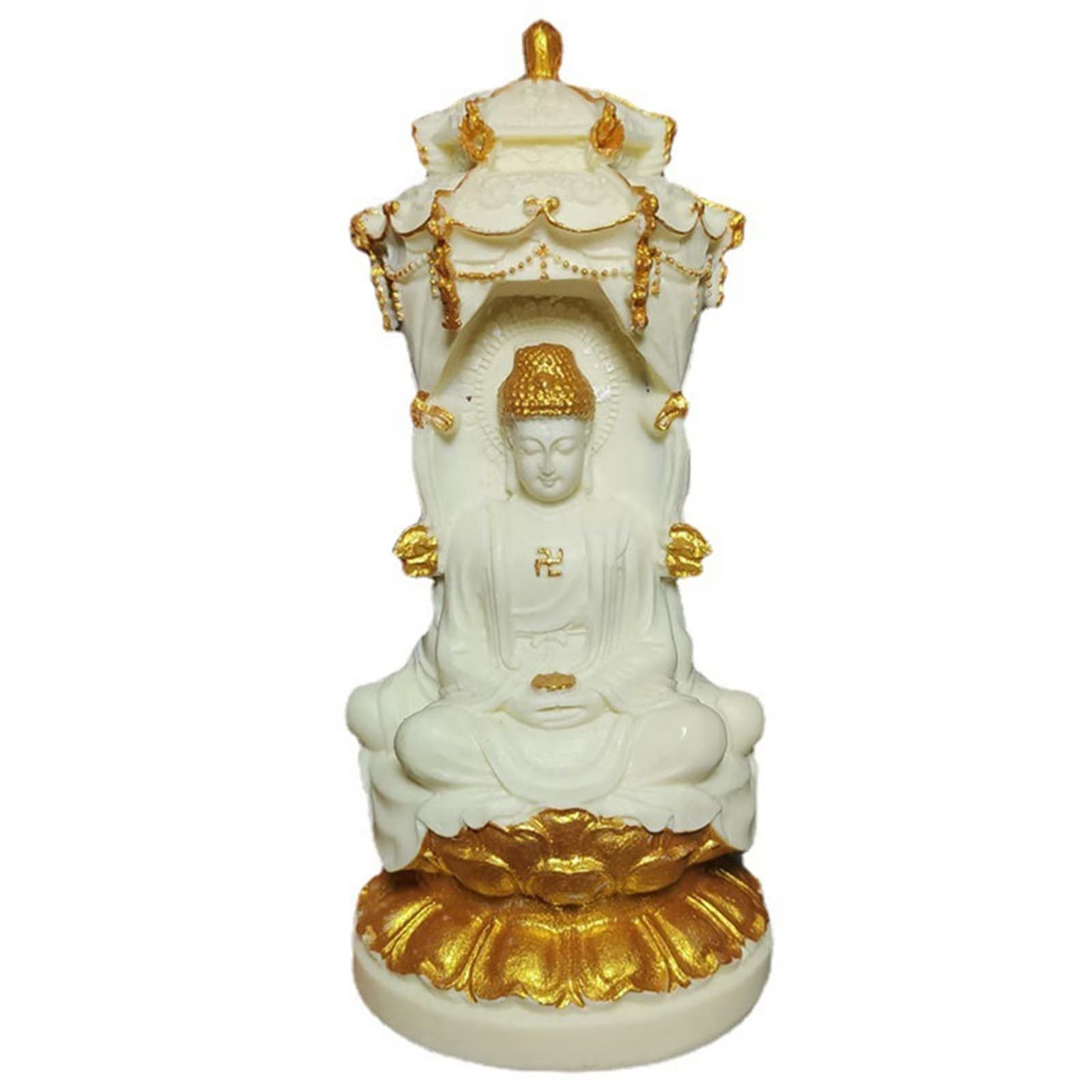 Estatua de Buda Fengshui Pequeña Estatua de Buda, Estatua de Buda Kuanyin-Amitabha-Ksitigarbha de Tres Lados for decoración de la Oficina en el hogar Figuras de Escultura