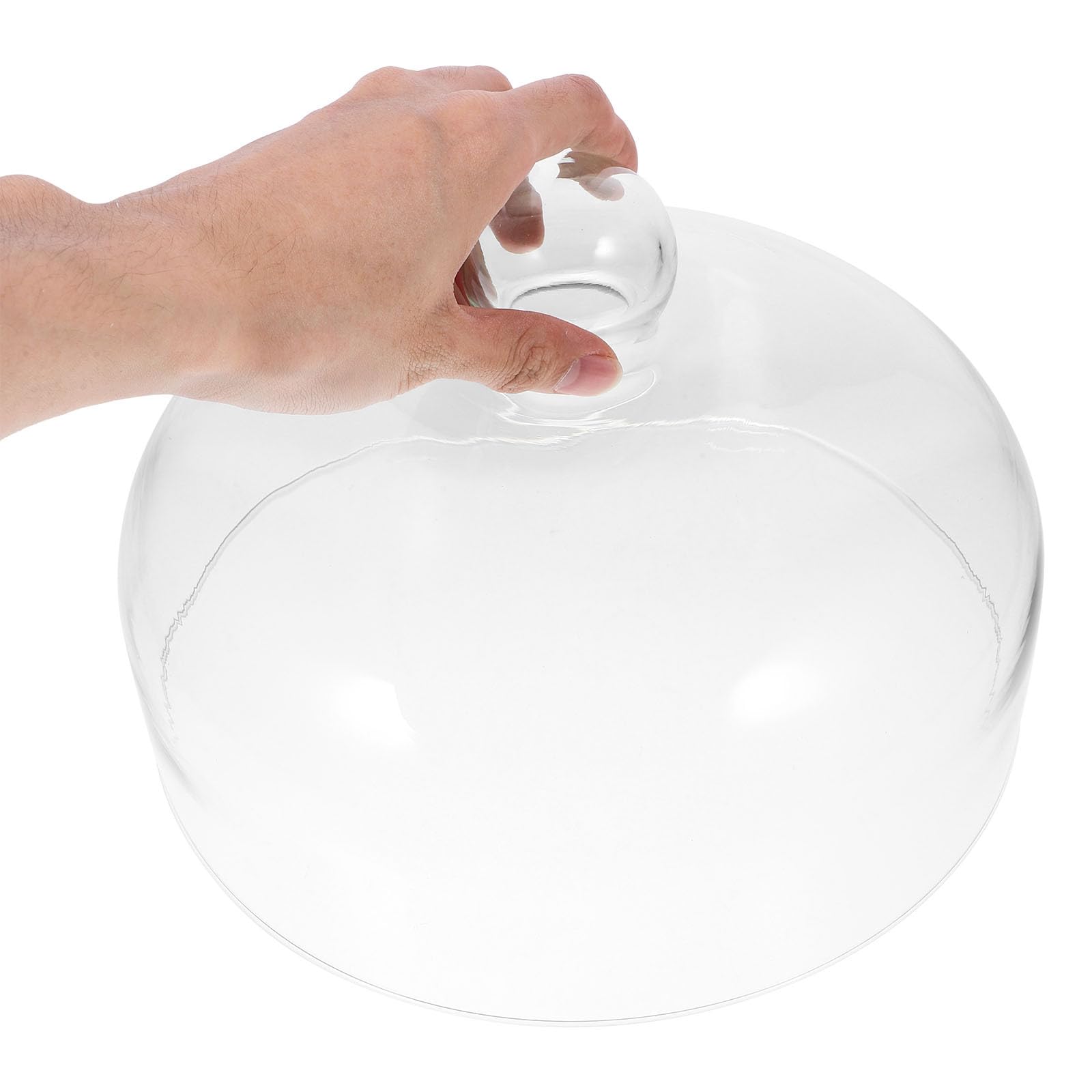 Beavorty Cloche Alimentaire en Verre pour Gâteau Couvercle Transparent sans Plomb Protection Alimentaire pour Rangement la Maison
