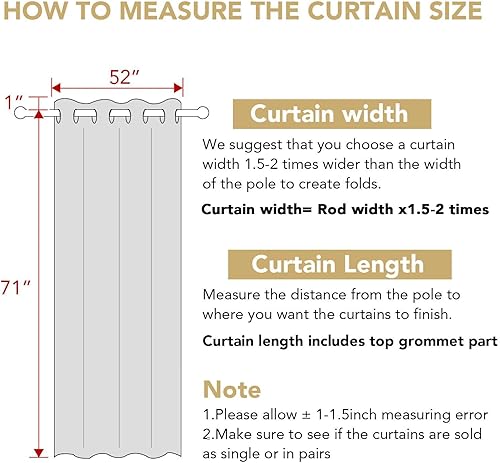 Miniatura 2 de Cortinas opacas de alta calidad con aislamiento térmico para dormitorio o sala de estar, con ojales clásicos en la parte superior (2 paneles, verde