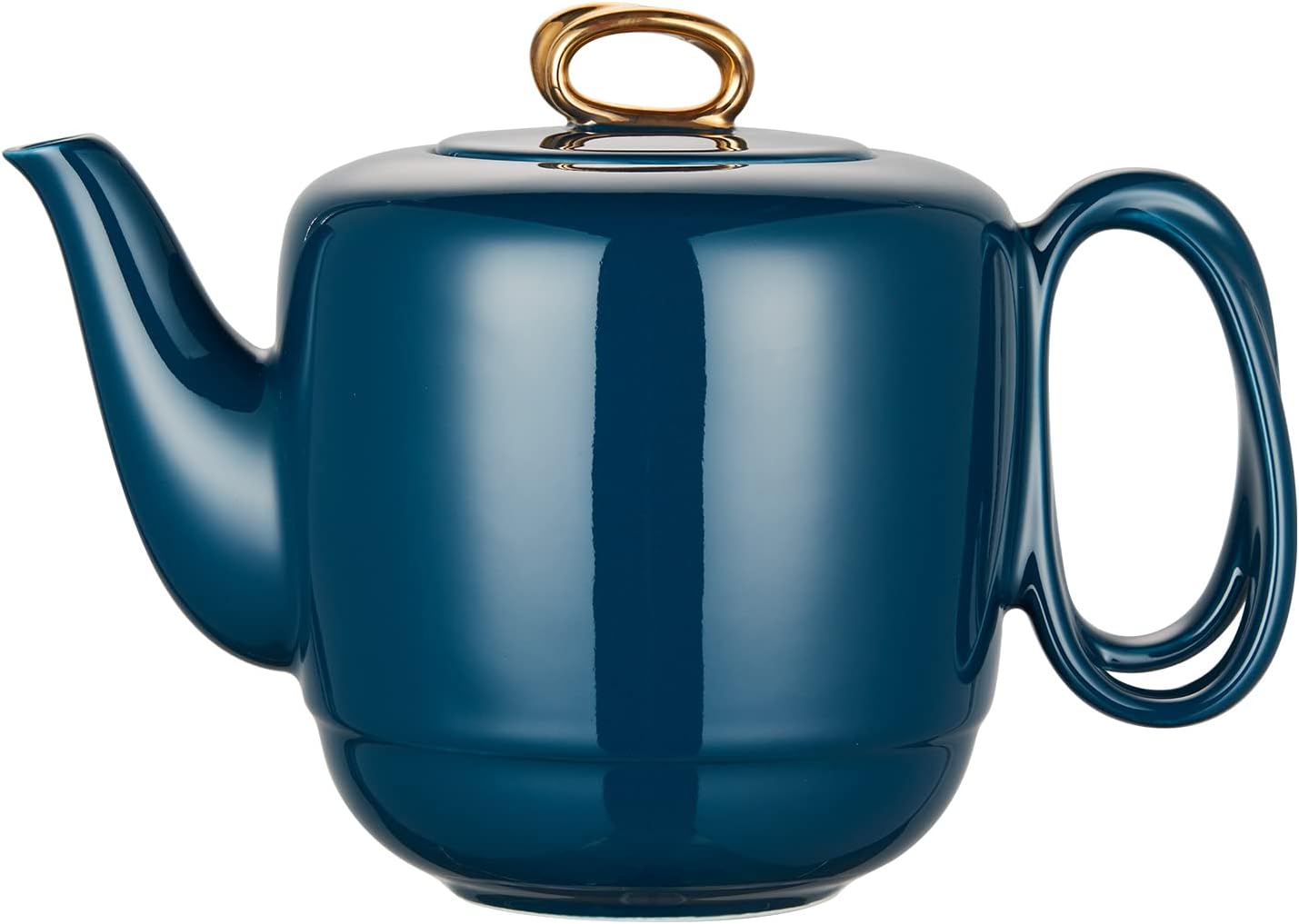 ZENS Porcelain Teapot with Infuser,1000ML Entwined Handle Loose Leaf